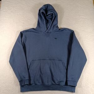 Quiksilver Hoodie Mens XL Blue Pullover Skater Surfer Snow Heavyweight Y2K